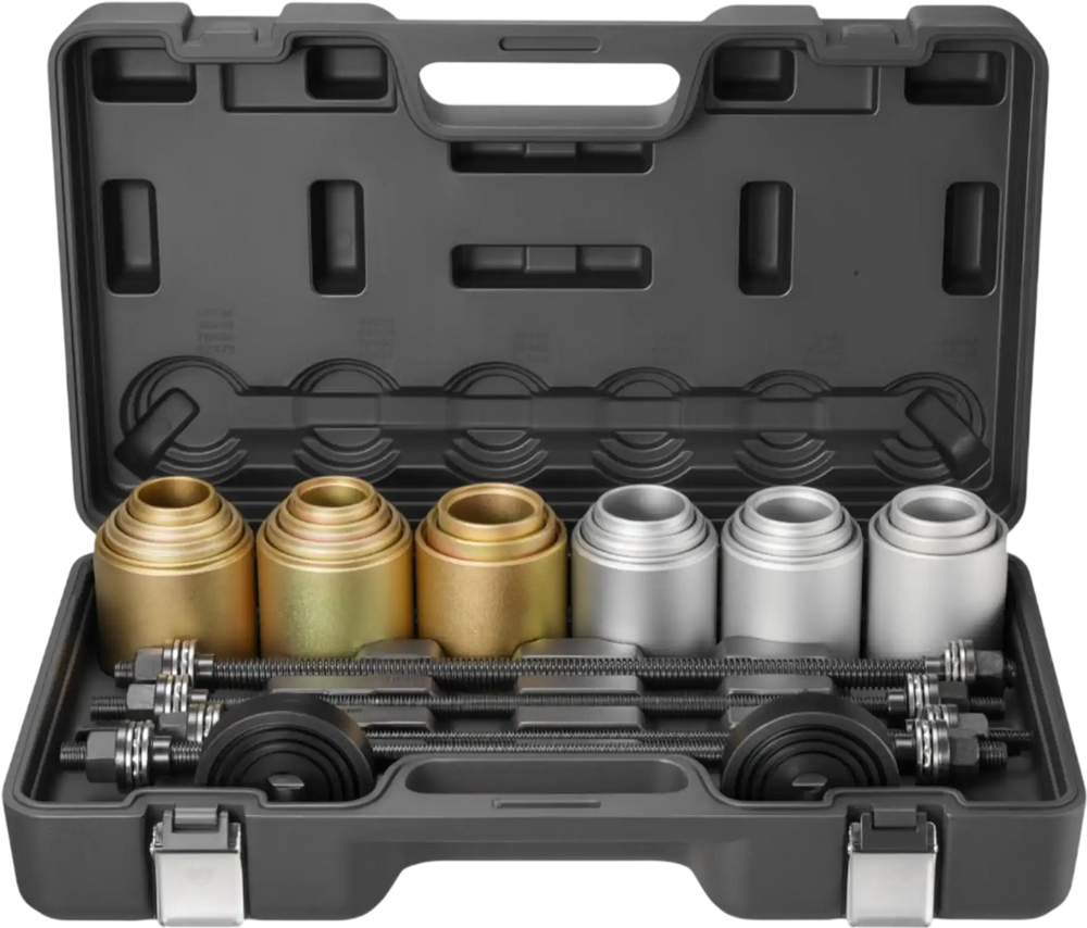 VEVOR Pull and Press Sleeve Kit, 26 PCS, Steel Bush Removal Insertion Sleeve Tools with Carrying Case, Compatible with LCV and HGV Engines, for Removing and Installing Bushings, Bearings, and Seals