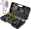 VEVOR 26 PCS Pull and Press Sleeve Kit, Steel Bush Bearing Removal and Installation Set, Bush Removal Insertion Sleeve Tools with Carrying Case, Multi-Vehicle Compatibility for LCV and HGV Engines