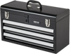 VEVOR Metal Tool Box, 20.5-inch, Portable Metal Tool Box with 3 Drawers, Small Tool Chest with EVA Liners, Ball Bearing Slide Drawers Locking & Powder Coated Finish, Multi-Function Tool Organizer
