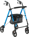 VEVOR Rollator Walker for Seniors and Adult, Lightweight Aluminum Foldable Rolling Walker with Adjustable Seat and Handle, Outdoor Mobility Rollator Walker with 8" All Terrain Wheels, 300LBS Capacity