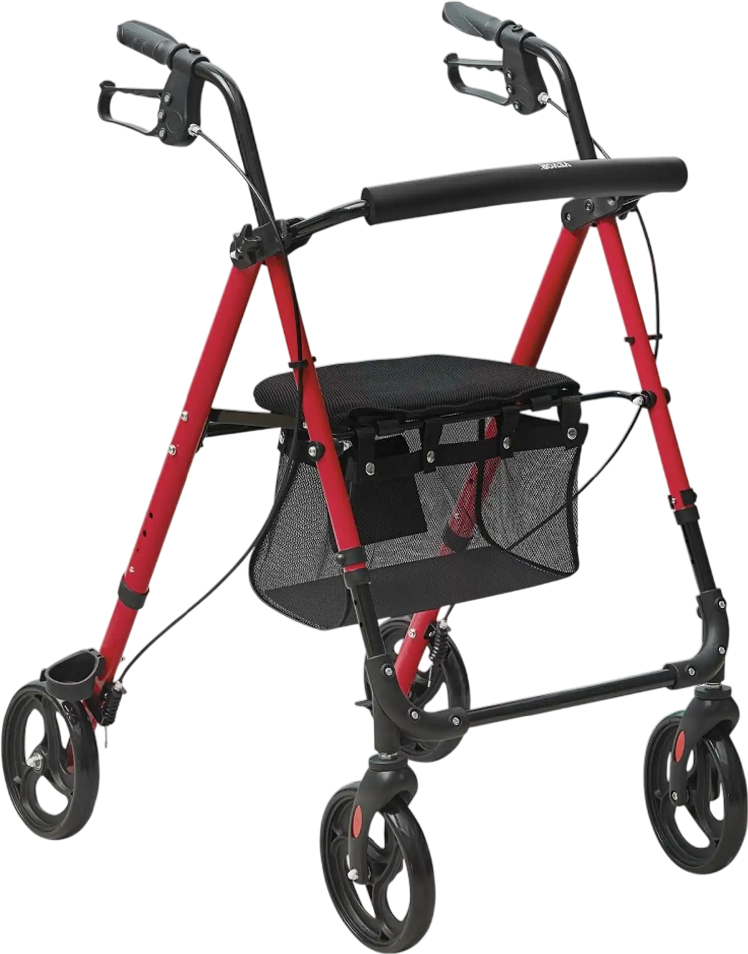 Vevor Rollator Walker Foldable All-Terrain Mobility Walker with Adjustable Seat and Handle 8