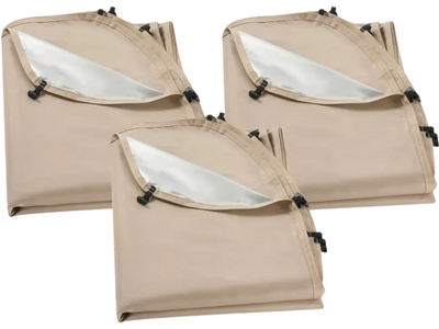 Vevor Canopy Cover Sun Shade Sail for 10 x 9.2' Screen House Tent Beige Pack of 3 New