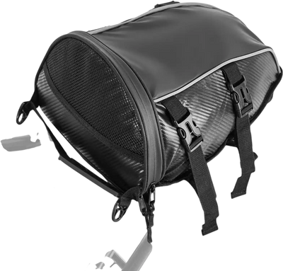 VEVOR Motorcycle Tail Bag, 10 L Motorcycle Rear Seat Bag with Waterproof Rain Cover, Outdoor Sports Motorbike Luggage Storage Trunk Rack Backpack Handbag with Shoulder Strap and Inner Pocket, Black