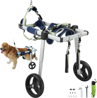 Vevor Pet Wheelchair 2-Wheel Adjustable Dog Wheelchair for Back Legs Medium New