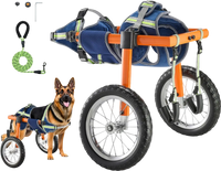 VEVOR Dog Wheelchair for Back Legs, Lightweight 2 Wheels Pet Wheelchair, Height, Width & Length Adjustable, Dog Cart with Shock-Absorbing Wheels, for Injured, Disabled Dogs 48-88 lbs, Large