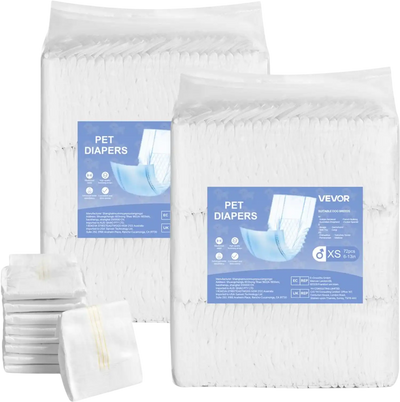 Vevor Dog Diapers Disposable Male Dog Wraps XS 144 Count New