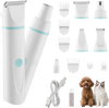 VEVOR Dog Clippers for Grooming, 4 in 1 Dog Grooming Kit, Low Noise, Rechargeable Pet Shaver with 6 Combs & 4 Detachable Blades, Waterproof Cordless Pet Hair Trimmers Nail Grinder Set for Dogs Cats