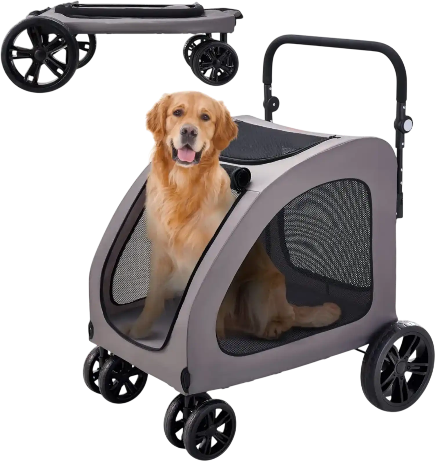Vevor Pet Stroller 4-Wheel 160 lbs Dog & Cat Carrier New