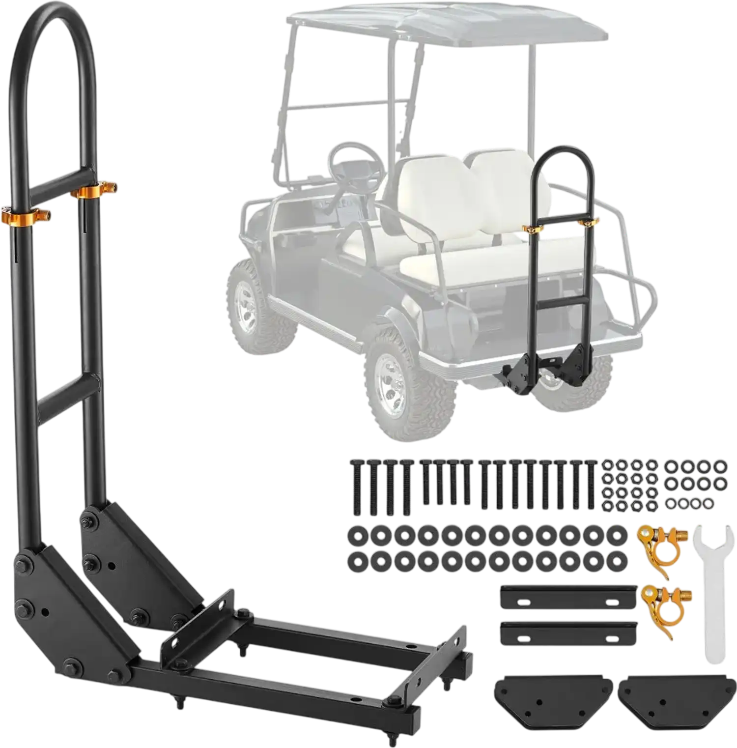 Vevor Golf Cart Grab Bar Rear Seat Adjustable Black New