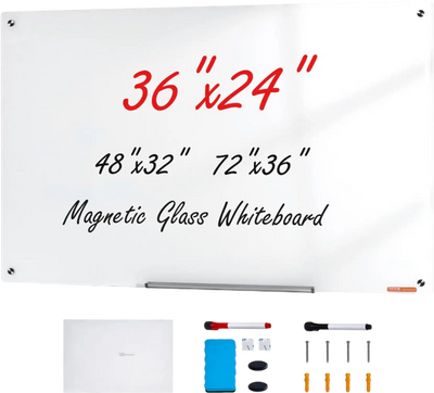 Vevor Dry Erase Board Magnetic Glass Whiteboard 36