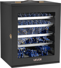 VEVOR Miniatures Storage Case, Warhammer Carrying Case Fits for 2500-3500 Scale Models, Wooden Miniatures Display Holder with 5 Tray & 13 Slots, Miniature Case for Collectible (Minis Not Included)