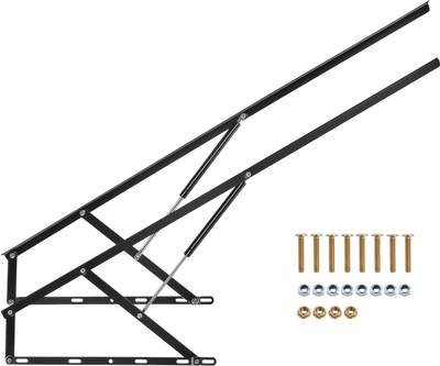 VEVOR Bed Lift, 59x79 in Compatible Extra-large Size 309 lbs Load Bearing, DIY Wall Bed Mechanical Hardware Kit Vertical Deluxe, Pneumatic Lever Heavy Duty Support, Folding for Guestroom