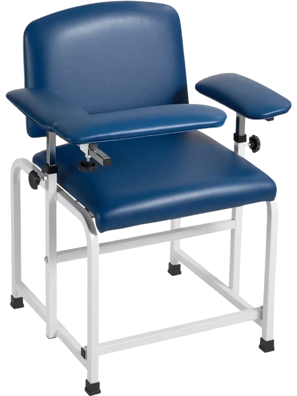 VEVOR Phlebotomy Chair 500LBS Capacity Blood Draw Medical Chair, Comfortable Blood Drawing Chairs with Adjustable Armrests, Soft Padded Seat, Easy-to-Clean PVC Leather for Hospitals Clinics