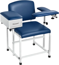 VEVOR Phlebotomy Chair 500LBS Blood Draw Medical Chair with Drawer, Comfortable Blood Drawing Chairs with Adjustable Armrests, Soft Padded Seat, Easy-to-Clean PVC Leather for Hospitals Clinics