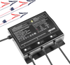VEVOR Marine Battery Charger, 3-Bank, 10A 12V Onboard Boat Charger, IP68 Waterproof Smart On-Board Battery Charger, for Lithium-Ion (LiFePO4), NCM, Lead-Acid Batteries, Large Boat, Yacht, RV, Trailer