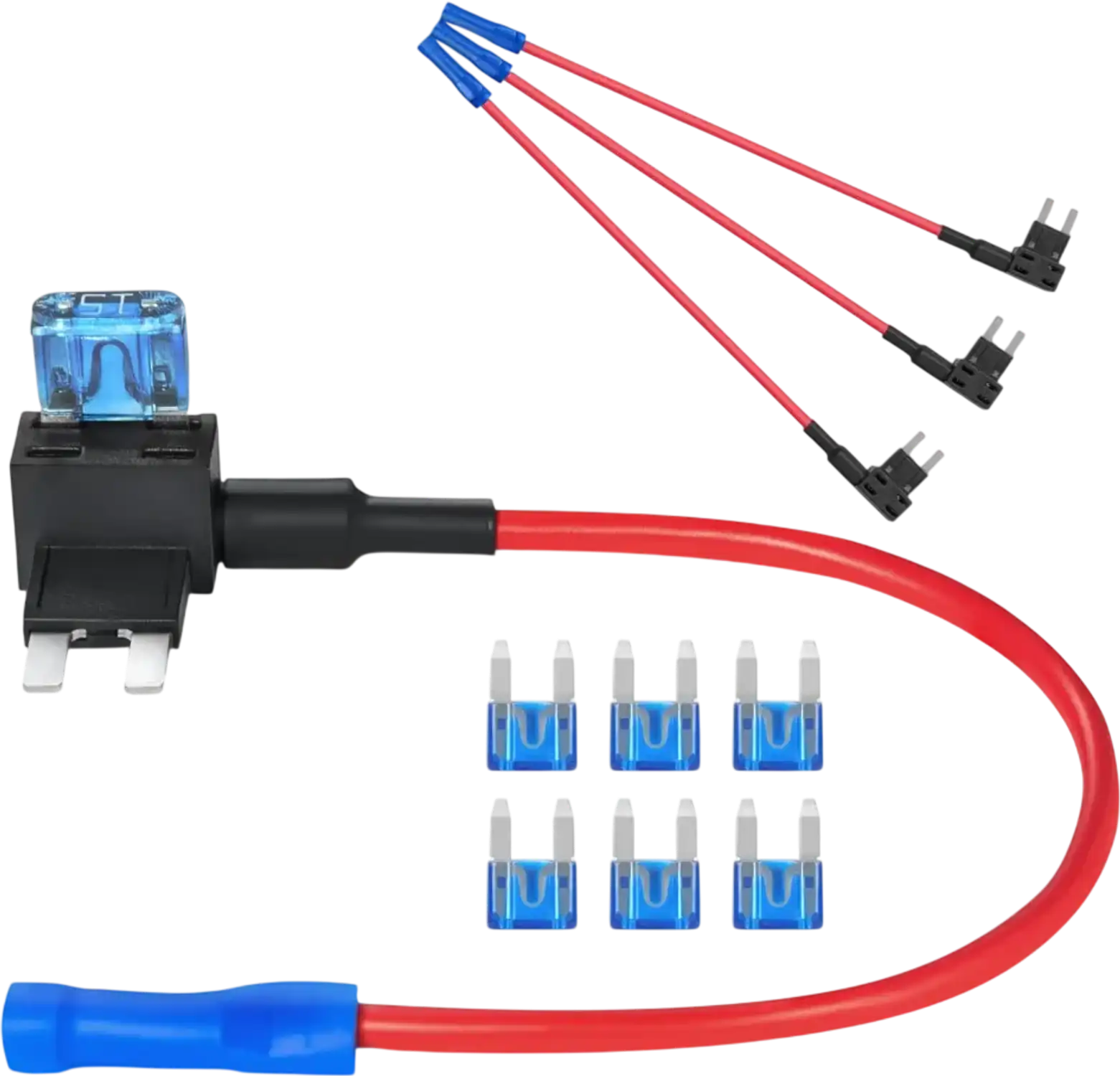 Vevor Fuse Tap 12V Car Add-A-Circuit Blade Fuse Holder Kit New