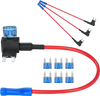 VEVOR Fuse Tap, 24 Packs, 4 Types 12V Car Add-a-Circuit Fuse Tap Adapter, Standard Mini Micro2 and Low Profile Mini Blade Fuses Holder, ATO ATC ATM Fuses Adapter Jumper for Cars Trucks Boats