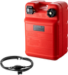 VEVOR Marine Tank, 6.34-Gallon/24-L Marine Portable Tank Outboard Marine Boat Transfer Tank with 9.8ft Hose, Gauge for Outboard Engine Boats, Yacht, Fishing Boat, Deck Boat, Red