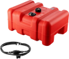 VEVOR Portable Fuel Tank, 12 Gallon/55L, Plastic Outboard Marine Tank with Hose, Easy to Carry for Yacht, Fishing, Deck Boats, Red