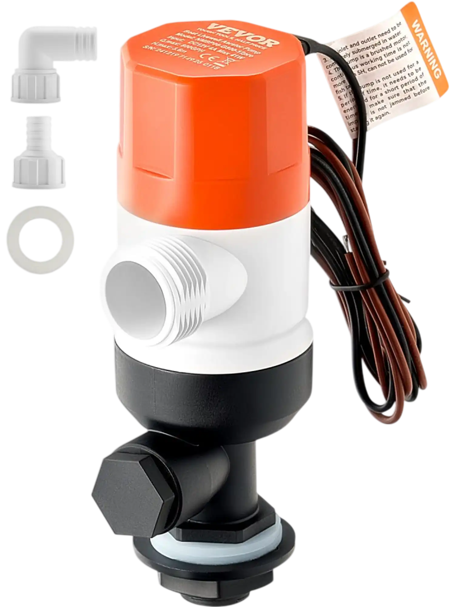 Vevor Livewell Pump 12V 800 GPH Straight Dual Inlet New