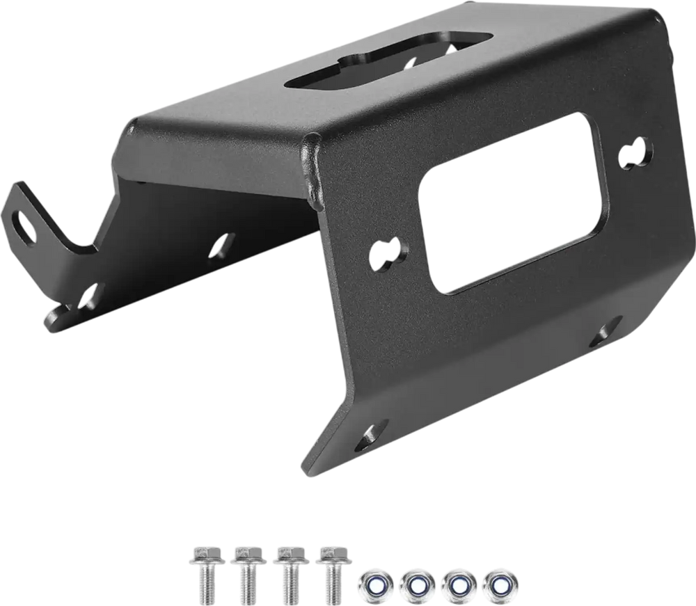 VEVOR Winch Mount, Winch Capacity of 2000-3600 lbs, Trailer Hitch Winch Mount for Select Honda Foreman and Rancher Rubicon Models (2014-2021), 2 Mounting Hole Design, Powder Coated Steel, Black