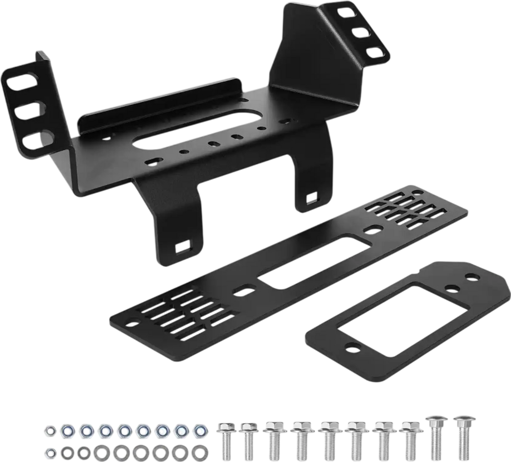 VEVOR Winch Mount, Winch Capacity of 907-1633 kg, Trailer Hitch Winch Mount for Select Polaris Ranger Models (2010-2021), 3 Mounting Hole Design, Powder Coated Steel, Fit for Muddy Road Rescue