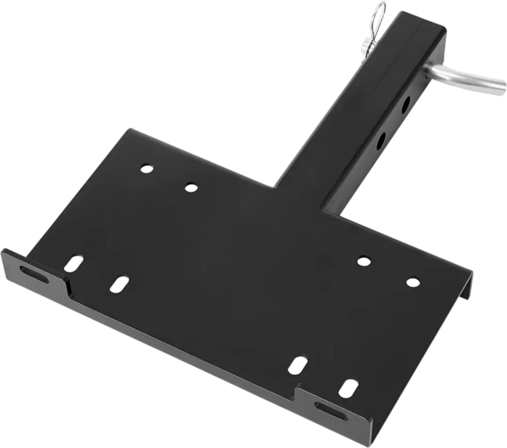 VEVOR Winch Mount, 15000 lbs / 6803 kg Load Capacity, Trailer Hitch Winch Mount with 50.8 mm Receiver, 2 Mounting Hole Design, Powder Coated Steel, Suitable for ATV UTV Pickup Truck, Black
