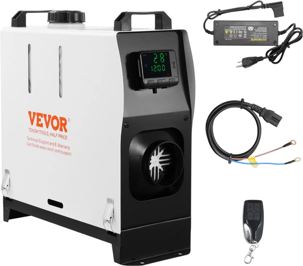 VEVOR 5-8KW Diesel Heater, Diesel Air Heater All in One with Remote Control and LCD Screen, Fast Heating Low Noise, Portable Diesel Heater for Truck Van RV Trailer Camper