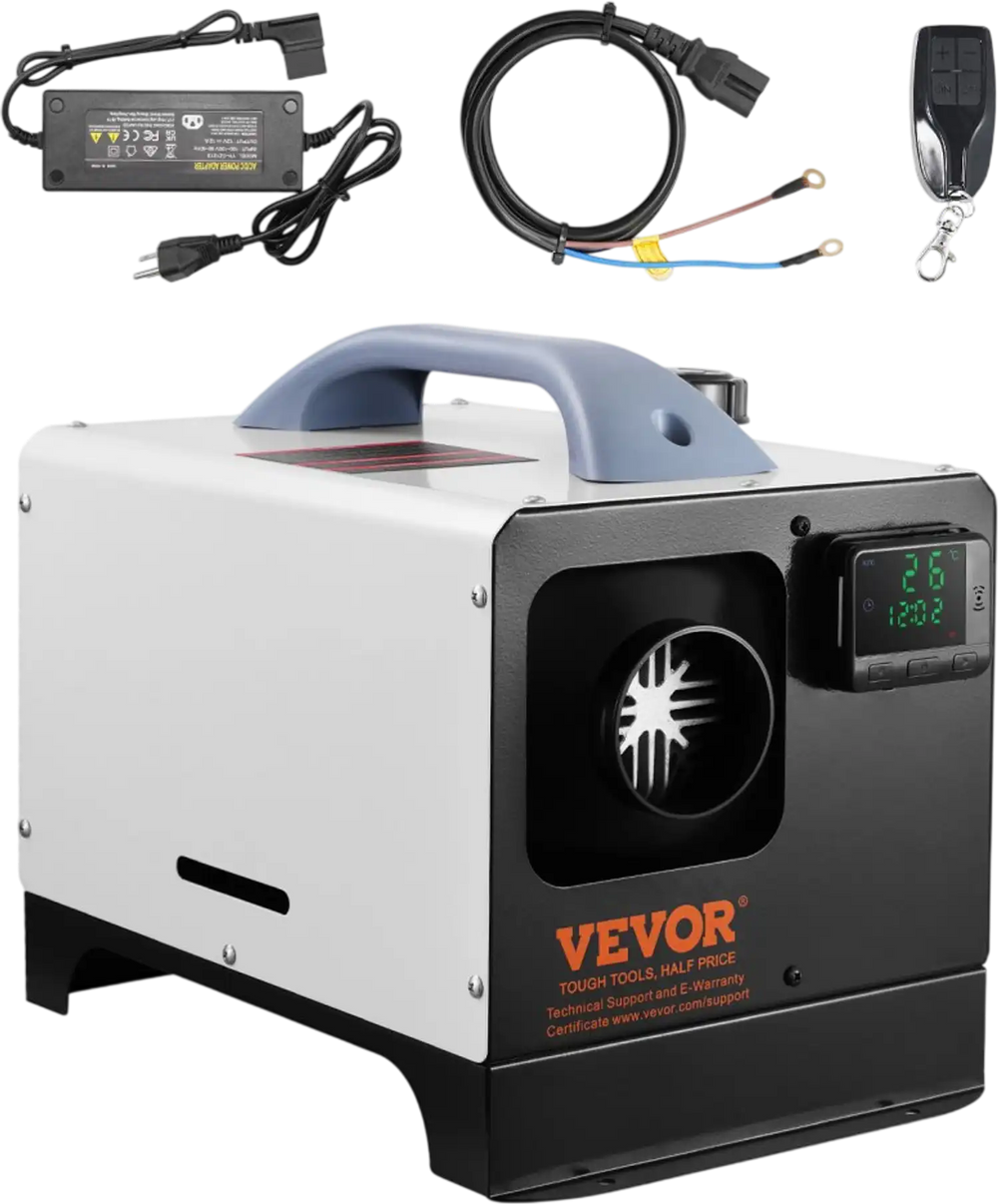 VEVOR 5-8KW Diesel Heater, Diesel Air Heater All in One with Remote Control and LCD Screen, Fast Heating Low Noise, Portable Diesel Heater for Truck Van RV Trailer Camper