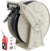 VEVOR Fuel Hose Reel, 3/4 inch x 66 ft Retractable, Spring Driven Auto Swivel Rewind, 300 PSI, Heavy-Duty Carbon Steel Construction with Industrial Grade Rubber Hose, for Diesel Fuel, Kerosene