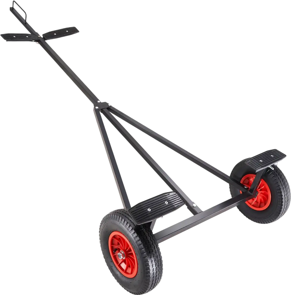 VEVOR Boat Trailer Dolly, 420lbs Load Capacity, Carbon Steel Trailer Mover with 96''-116'' Adjustable Length, 16'' Pneumatic Tires & Nonslip Support Bracket, for Moving Kayak Motorboat Fishing Boat