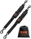 VEVOR Retractable Ratchet Straps, 2 in x 2 ft Ratchet Tie Down Straps with Security Lock S Hooks, 2 Pack Heavy Duty Ratchet Tie Down Straps with 1500 lbs Break Strength, for Trailers, Vehicles, Boat