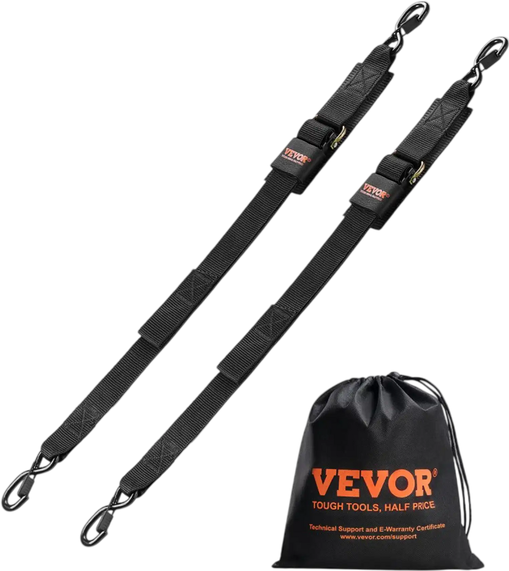 VEVOR Retractable Ratchet Straps, 2 in x 4 ft Ratchet Tie Down Straps with Security Lock S Hooks, 2 Pack Heavy Duty Ratchet Tie Down Straps with 1500 lbs Break Strength, for Trailers, Vehicles, Boat