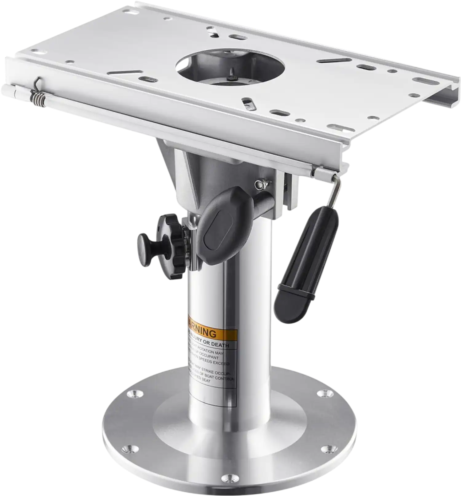 Vevor Boat Seat Pedestal Adjustable Height Aluminum Alloy Mount with Slide New