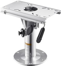 VEVOR Boat Seat Pedestal, Adjustable Height from 13.39 to 19.2 Inches, Aluminum Alloy Boat Chair Base with Slide, 5-inch Sliding Travel, Locking Design, Ideal for Fishing and Boating Enthusiasts