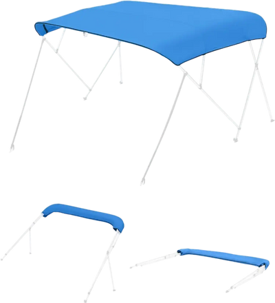 Vevor Bimini Top Replacement Cover 8' 4 Bow Boat Canopy Blue New