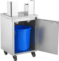VEVOR Movable Base Cabinet for Orange Juicer, Thickened Stainless Steel Cabinet, 4 Swivel Casters, Compatible with VEVOR NS2000E-4\NS2000E-4P Fully Automatic Feed Orange Juicer, Easy Installation