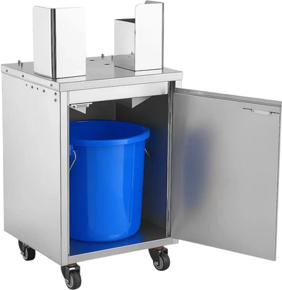 VEVOR Movable Base Cabinet for Orange Juicer, Thickened Stainless Steel Cabinet, 4 Swivel Casters, Compatible with VEVOR NS2000E-4\NS2000E-4P Fully Automatic Feed Orange Juicer, Easy Installation