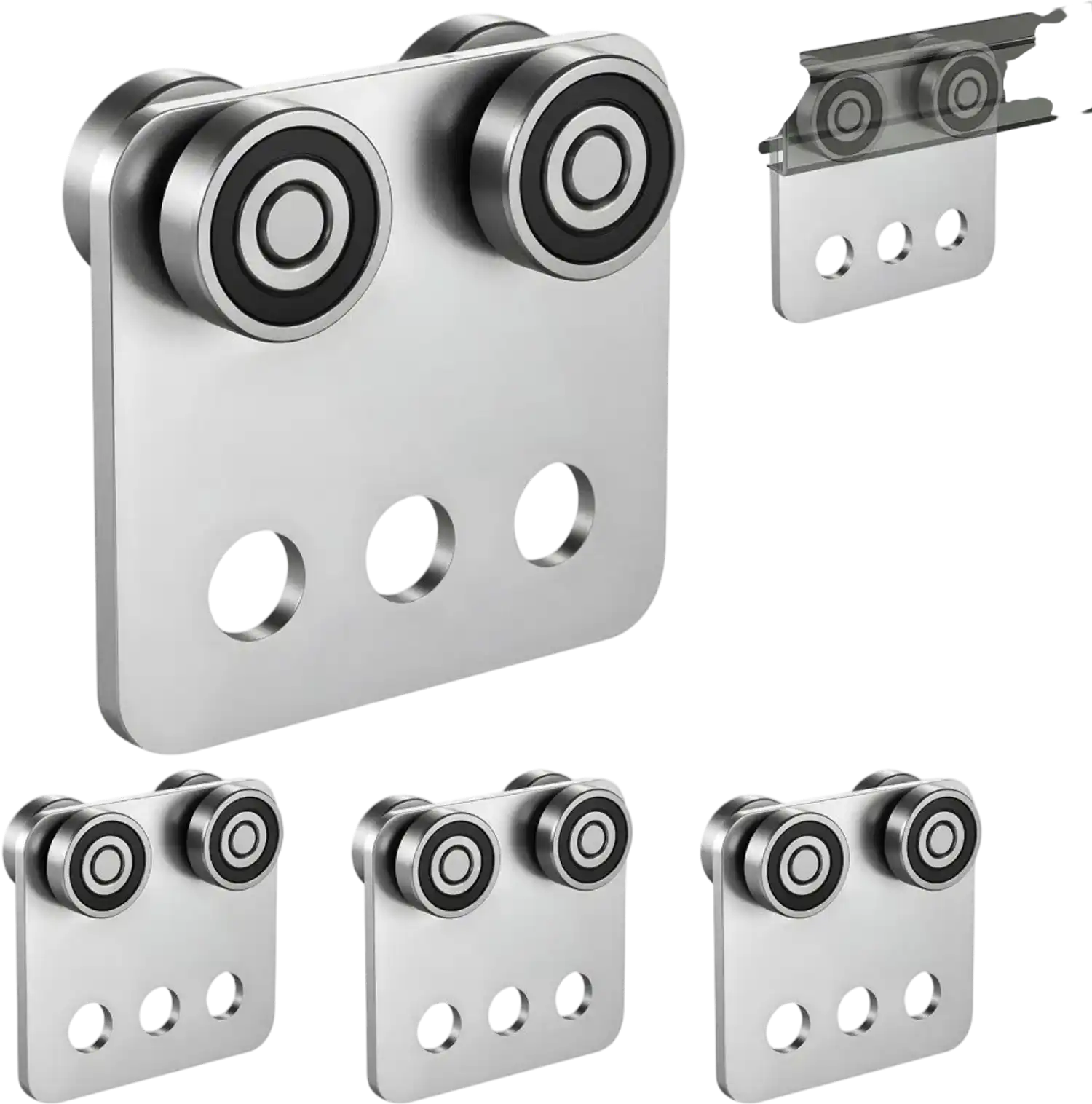 Vevor Manual Trolley 4-Wheel Assembly Rollers for 1-5/8