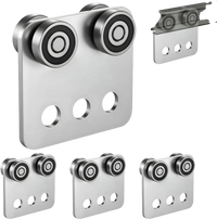 VEVOR 4 Wheel Trolley Assembly Rollers, 4 Pcs 1100 lbs Load, Dual Bearing Trolley Assembly for 1-5/8