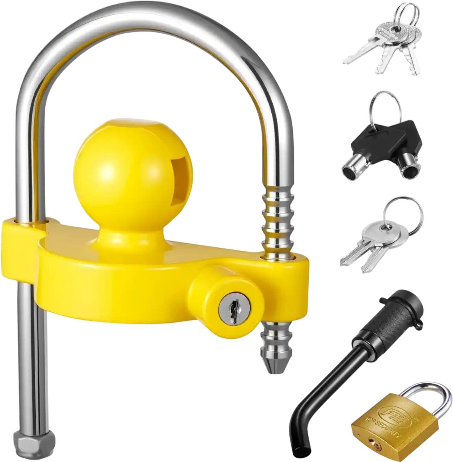 Vevor Trailer Hitch Lock Kit Adjustable Anti-Theft Coupler Lock New