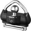 VEVOR Trailer Hitch Lock, Fits for 1-7/8 in, 2 in, 2-5/16 in Couplers, Heavy-Duty Anti-Theft Trailer Ball Lock with 3 Keys, Prying-Resistant, Adjustable Height Design for RVs, Boats, Trailers, Black