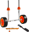 VEVOR Kayak Cart, 250 lbs Load Capacity, Canoe Cart Dolly with 7.5-inch Solid Rubber Tires & Kickstand, Assembles & Disassembles Within Seconds, Paddle Board Trolley for Kayaks, Canoes, Paddleboards