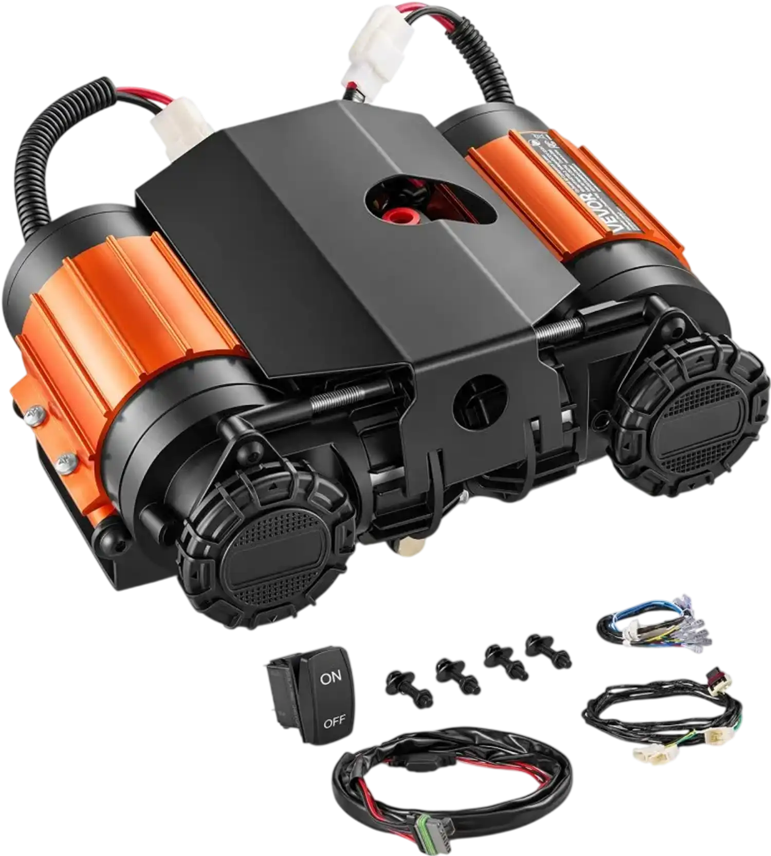 Vevor Air Compressor 12V Dual-Cylinder Portable Tire Inflator 1HP 4.73 SCFM 150 PSI Offroad New
