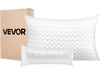 VEVOR Bed Pillow for Sleeping, Queen Size Luxury Quality Hotel Pillow with Memory Foam Fill, Supportive & Adjustable, Includes Natural Firber Pillowcase, Bedding for Back, Stomach and Side Sleepers