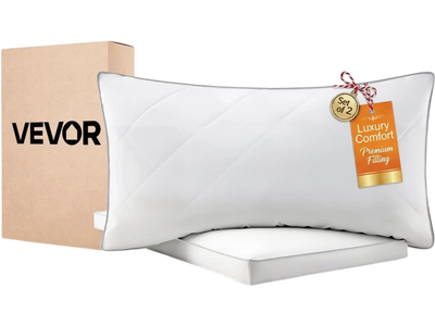 Vevor Pillows King Size Goose Down Bed Pillows Set of 2 New