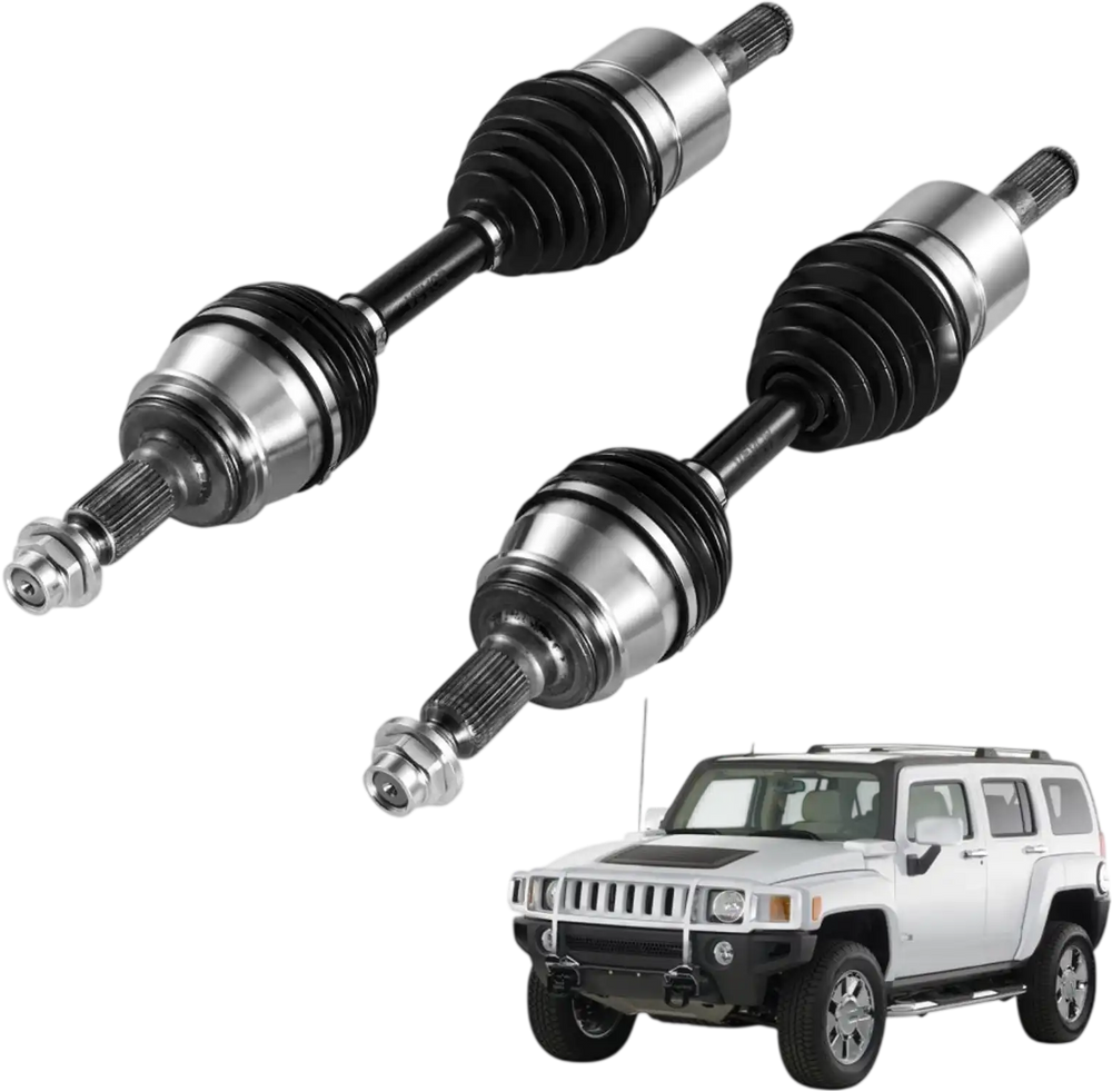 VEVOR CV Axle Shaft Assembly, 2 Pieces Front Left & Right Side (Driver and Passenger Side), Automotive Replacement CV Joint Axles Pair Compatible with 2006-2010 Hummer H3, Alloy Steel & Carbon Steel