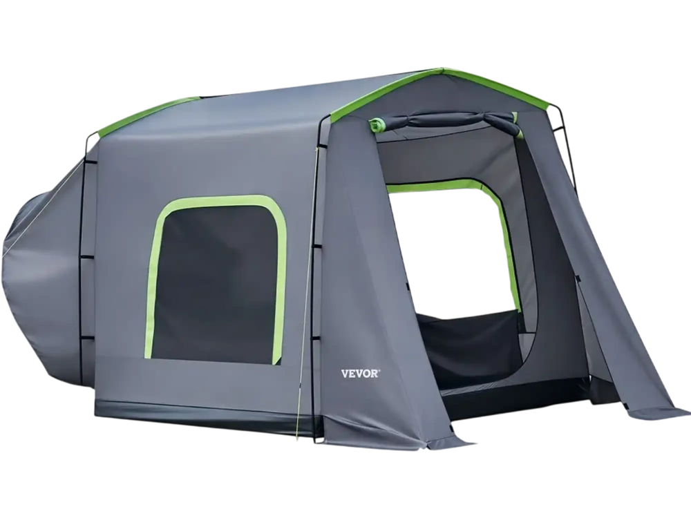 VEVOR Large SUV Tent for 5–9 Person, 10.6 x 8 FT All-Season SUV Tailgate Tent with Ventilated Door & Mesh Windows, PU3000mm Waterproof Dual-Use Car Rear Hatch Tents for Outdoor Camping Hiking