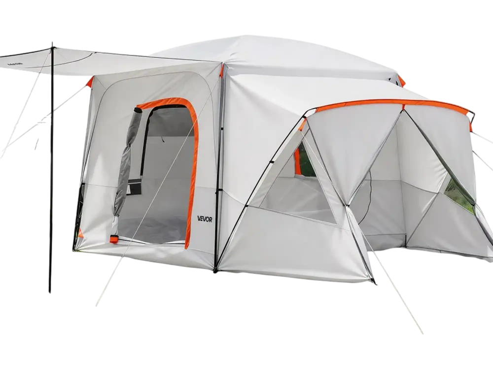 VEVOR SUV Camping Tent for 5-9 Person, 13 x 10 FT 3-Season SUV Tailgate Tent with Ventilated Windows, PU2000mm Waterproof Dual-Use Car Rear Hatch Tents for Outdoor Hiking Travels
