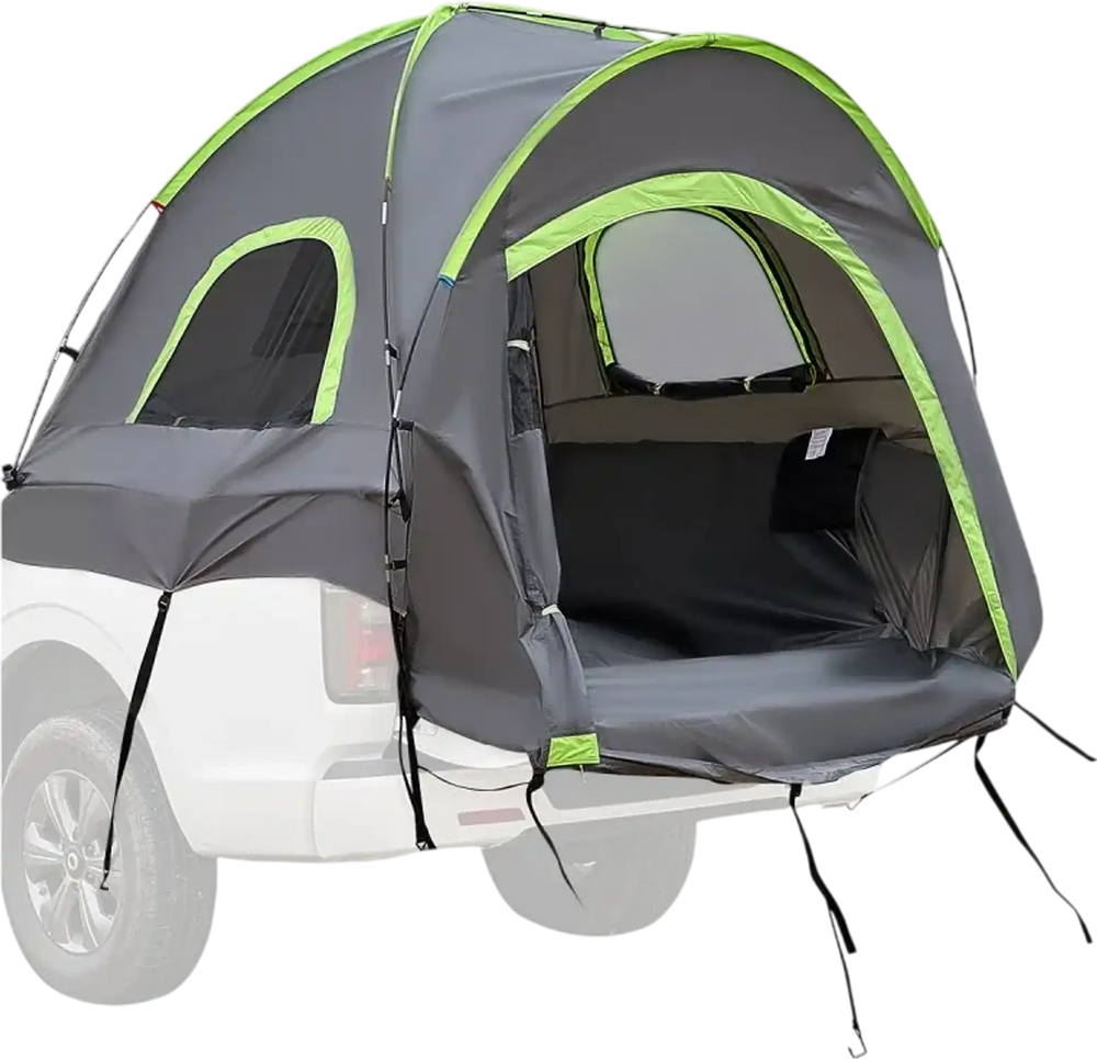 VEVOR Pickup Truck Tent, Fit 6.4-6.7 ft Truck Tents for Camping, Waterproof PU2000 2-3 Person Sleeping Truck Bed Tent with Double Layer Design Windows, Sturdy Truck Bed Camper Shell with Storage Bag